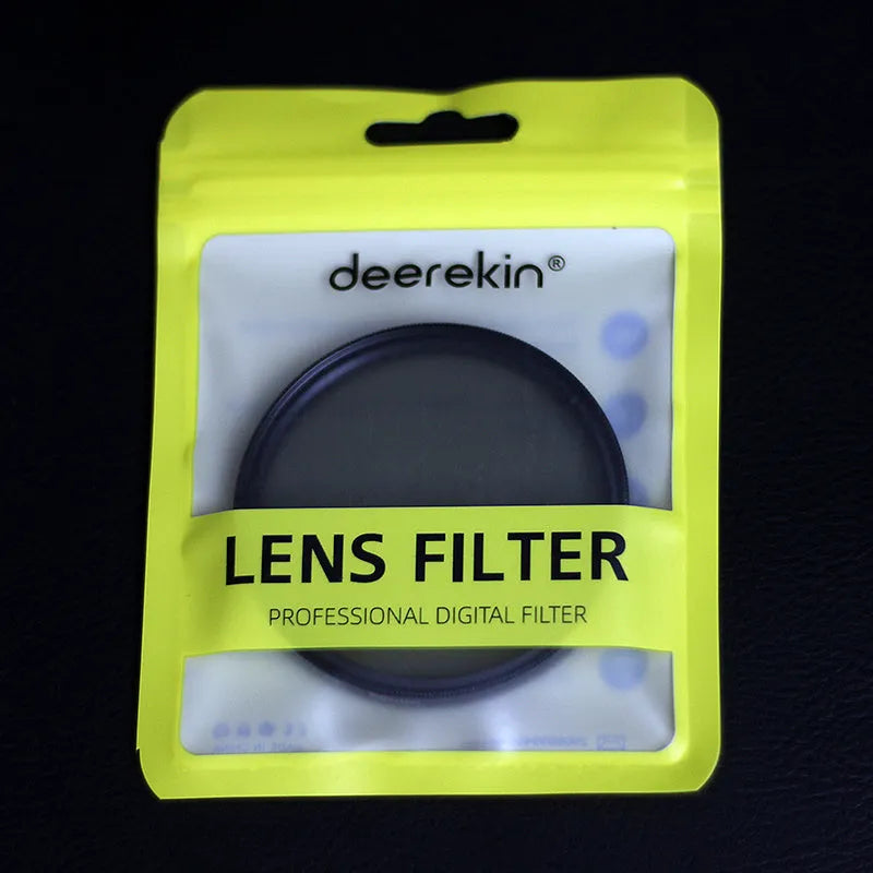 Camera ND8 filter with aviation aluminium frame showing lens thread and optical resin element