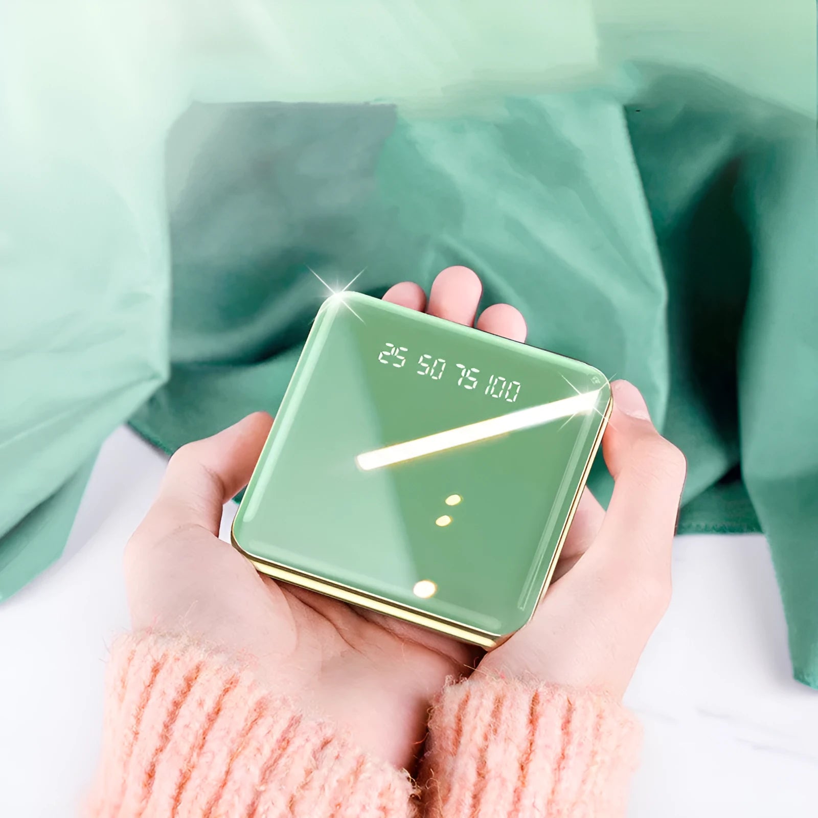 Compact 20000mAh mini power bank in blue, green, grey or red colours with multiple USB charging ports
