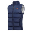 Heated cotton vest with carbon fibre heating element in black, available in sizes L to 4XL