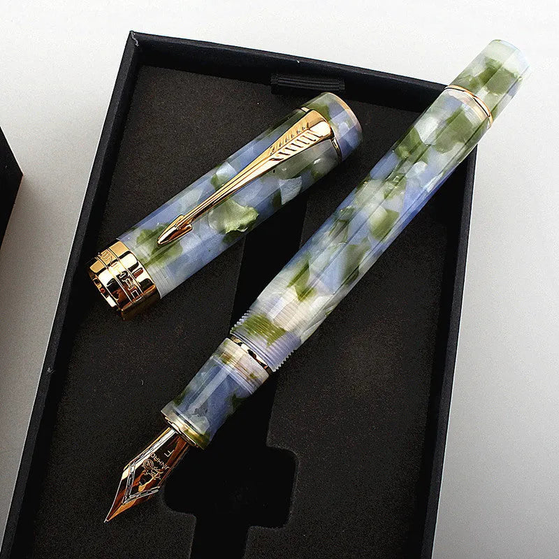 Deep bath green metal ballpoint pen with three interchangeable nib tips: 0.5mm, 0.7mm and 1.0mm