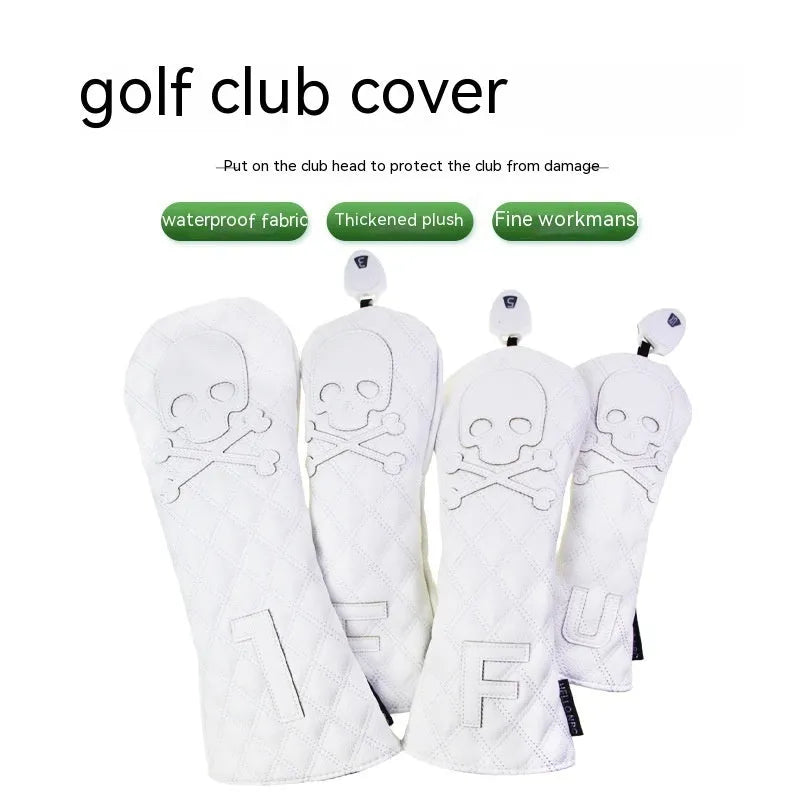 Black and white golf wooden pole waterproof protective cover for club shafts