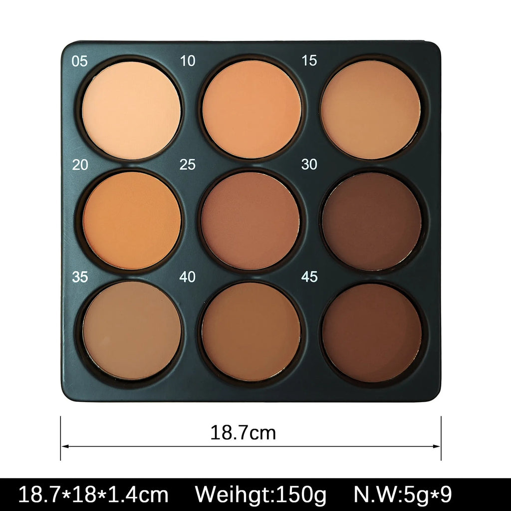 Dark matte makeup palette with nine waterproof colours for punk, INS, and national fashion styles