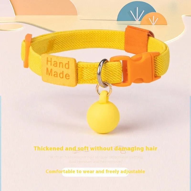 Small dog elastic decoration collar in seven colour options with monochrome pattern
