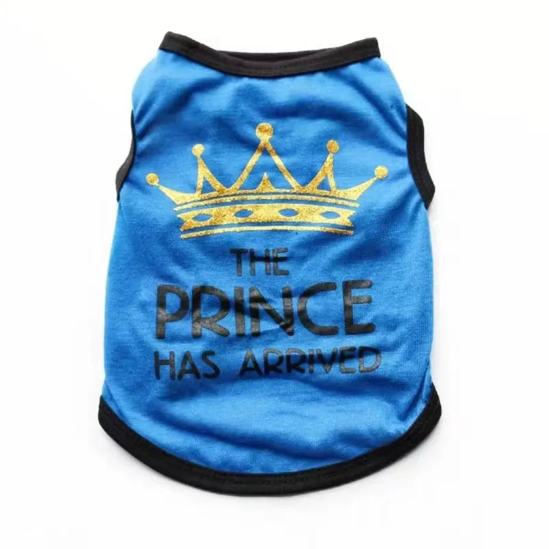 Cotton puppy vest in assorted colours and sizes for spring and summer wear