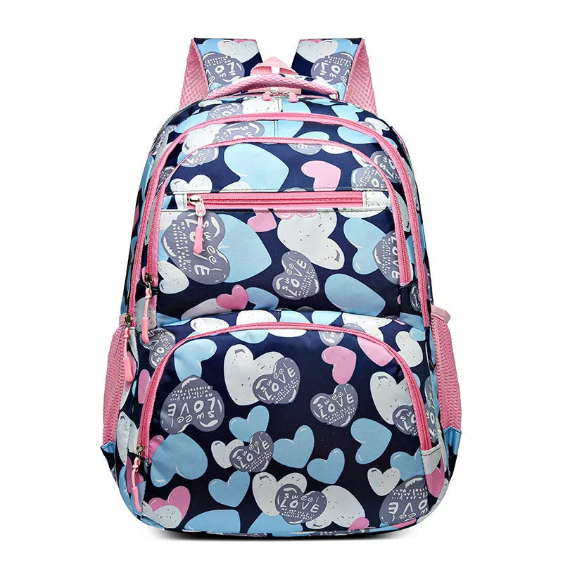 Student schoolbag with air pillow belt system in blue colour with large capacity design