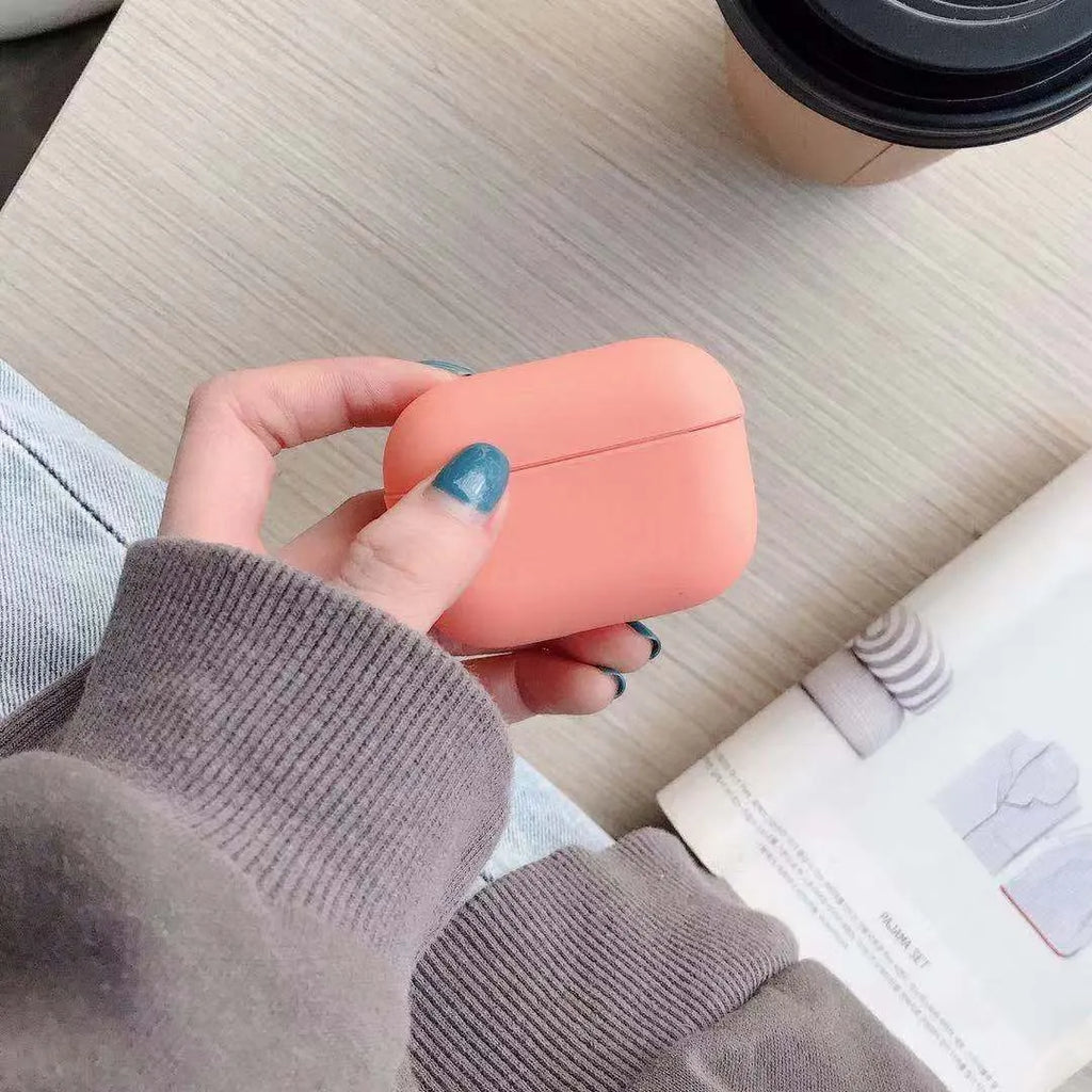 Plastic protective case for Apple AirPods Pro headphones in multiple colour options.