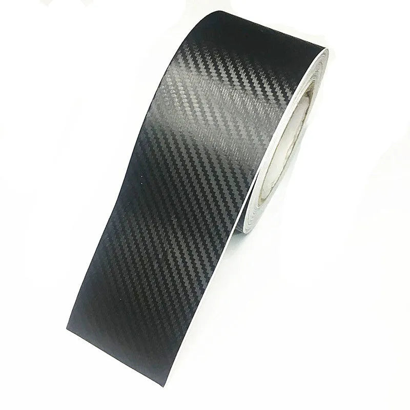 Matte black 3D carbon fibre protective vinyl roll for car door sills and bumpers