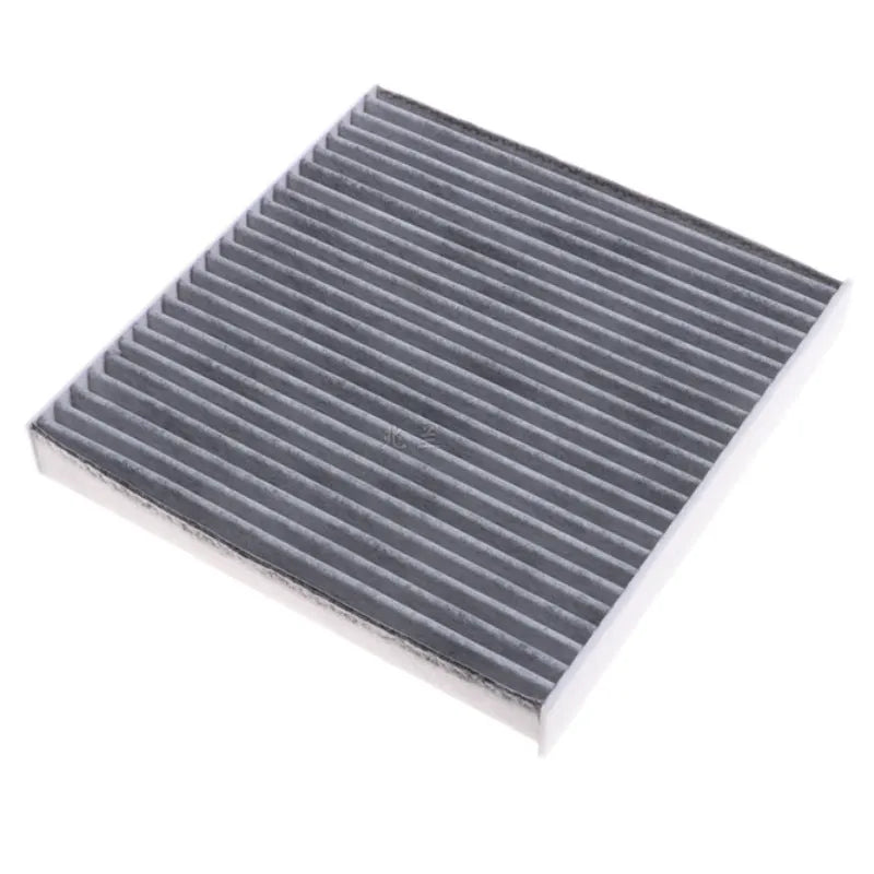Grey Geely cabin air filter element measuring 215mm by 210mm by 30mm