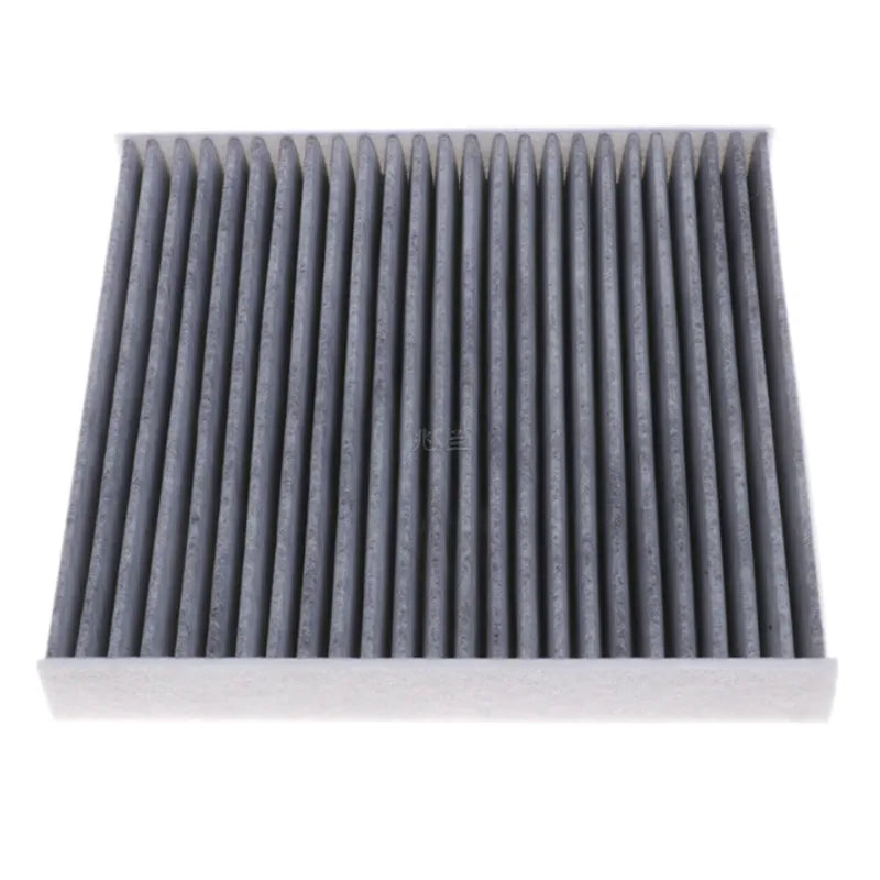 Grey Geely cabin air filter element measuring 215mm by 210mm by 30mm