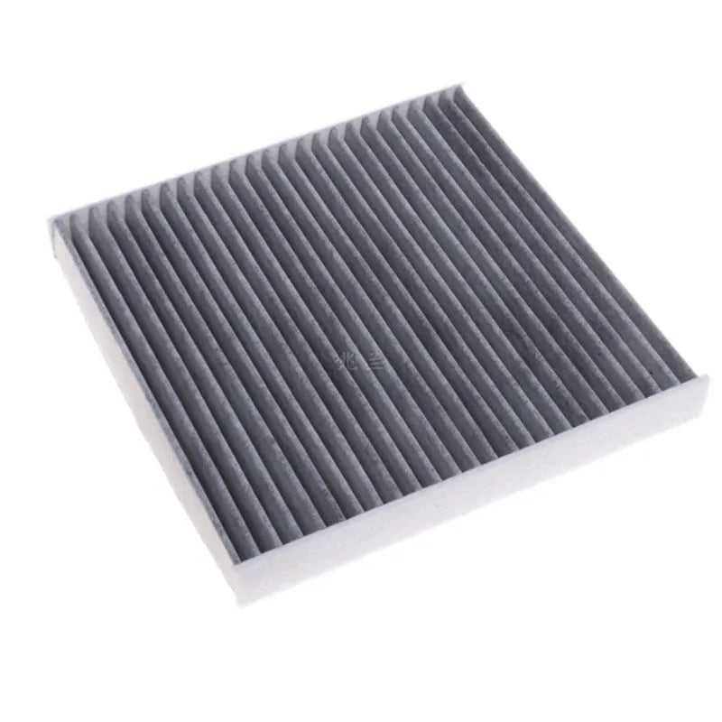 Grey Geely cabin air filter element measuring 215mm by 210mm by 30mm
