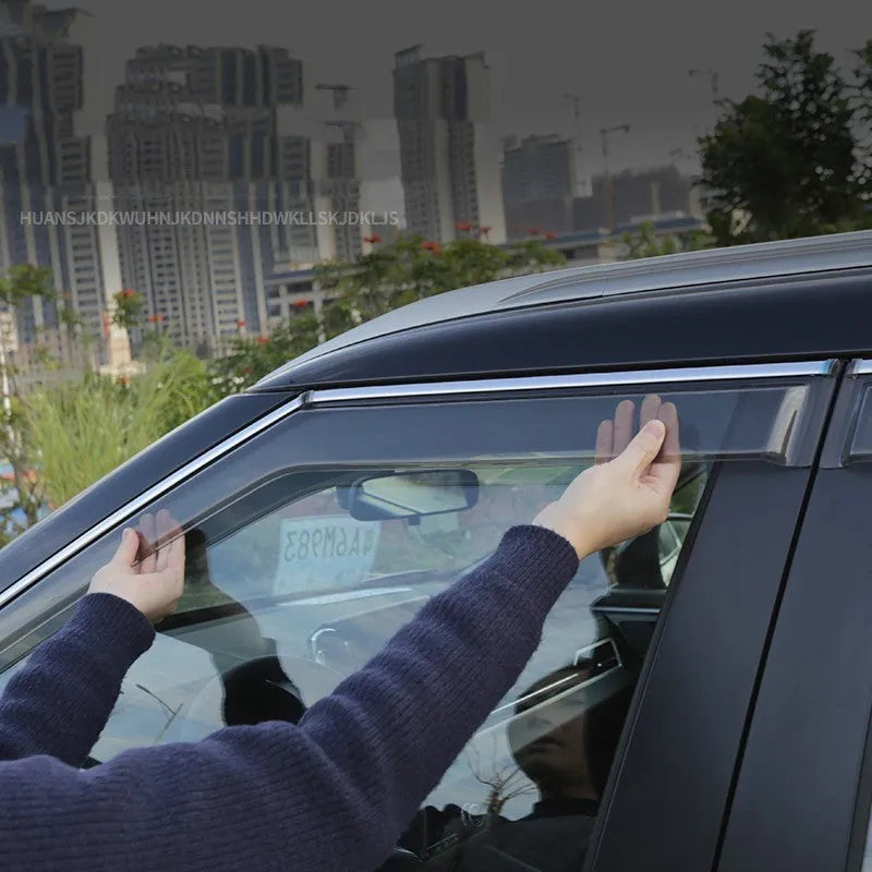 23 new Outlander window deflectors in Black Warrior and translucent finishes for rain protection