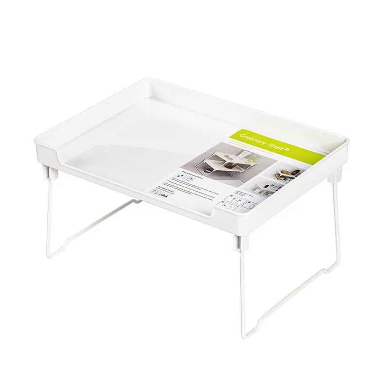 Plastic kitchen supplies storage rack in transparent or white colour