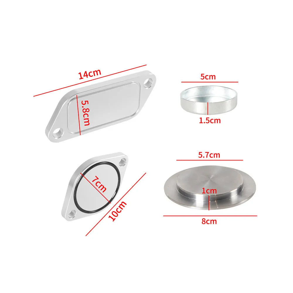 Silver aluminium alloy valve cover for automotive EGR systems