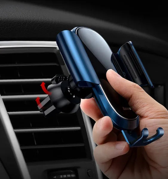 Smart universal car bracket shown in black, blue, and silvery colour options.