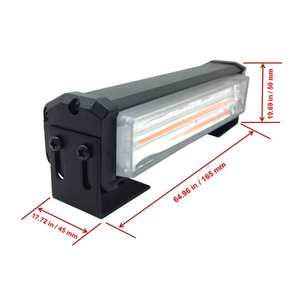 Drag Two Middle Net yellow vehicle strobe warning light with aluminium and PC housing.