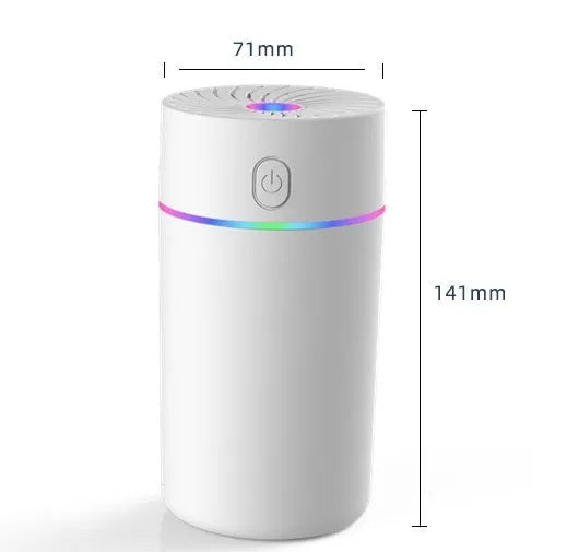 USB car humidifier unit with aromatherapy function in black and white colour options