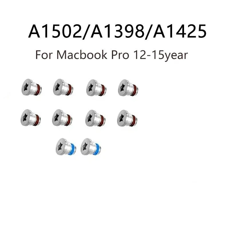 10 metal replacement screws for MacBook Pro Retina A1502 A1398 A1425 bottom shell.
