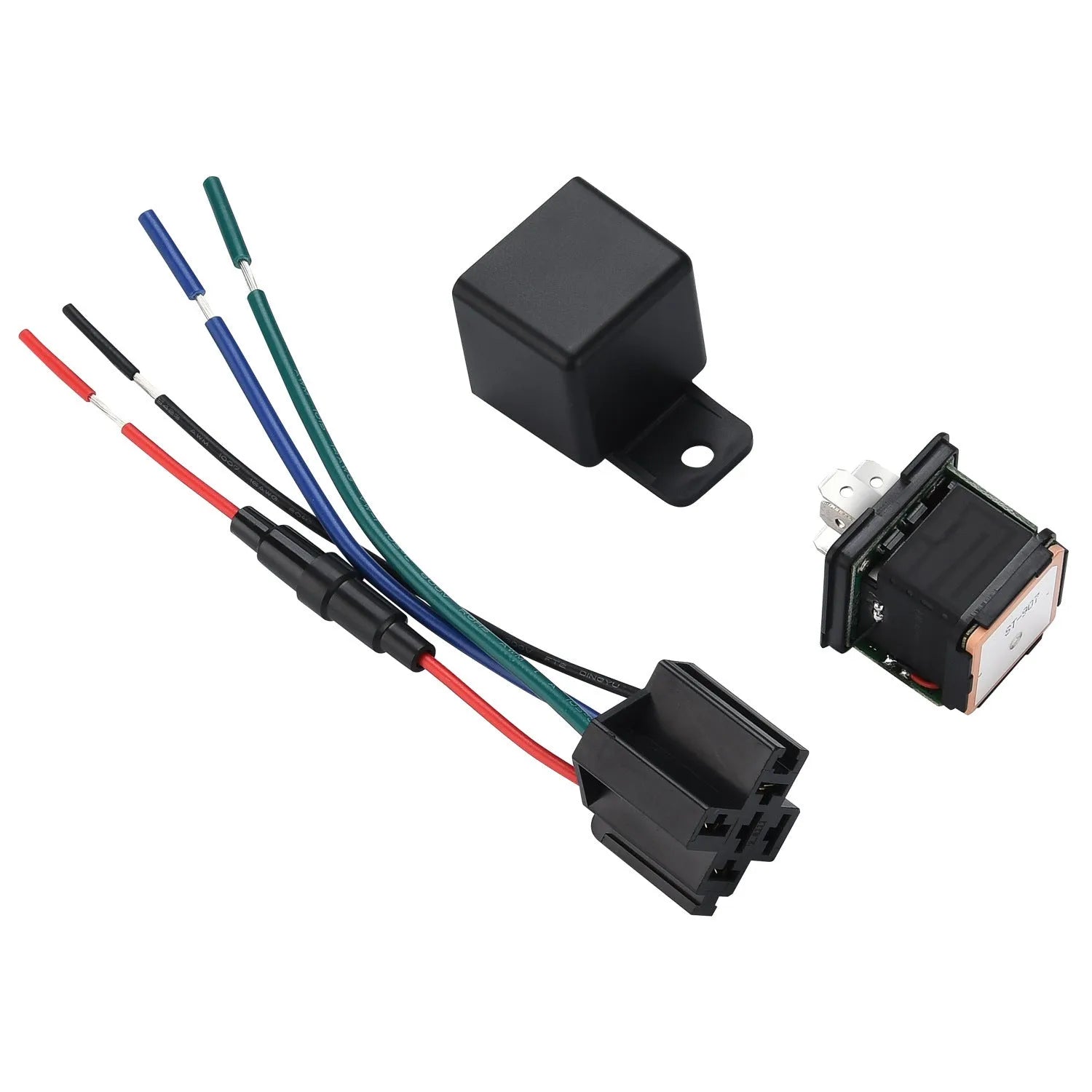 2G-ST-907 GPS vehicle tracking device measuring 15x10x2mm with vibration alarm and power cut detection