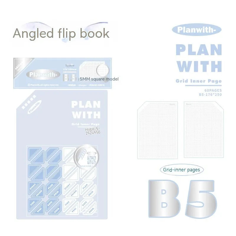 Artsy Ins style salt series student draft notebook with 60 sheets in A5 and B5 size options