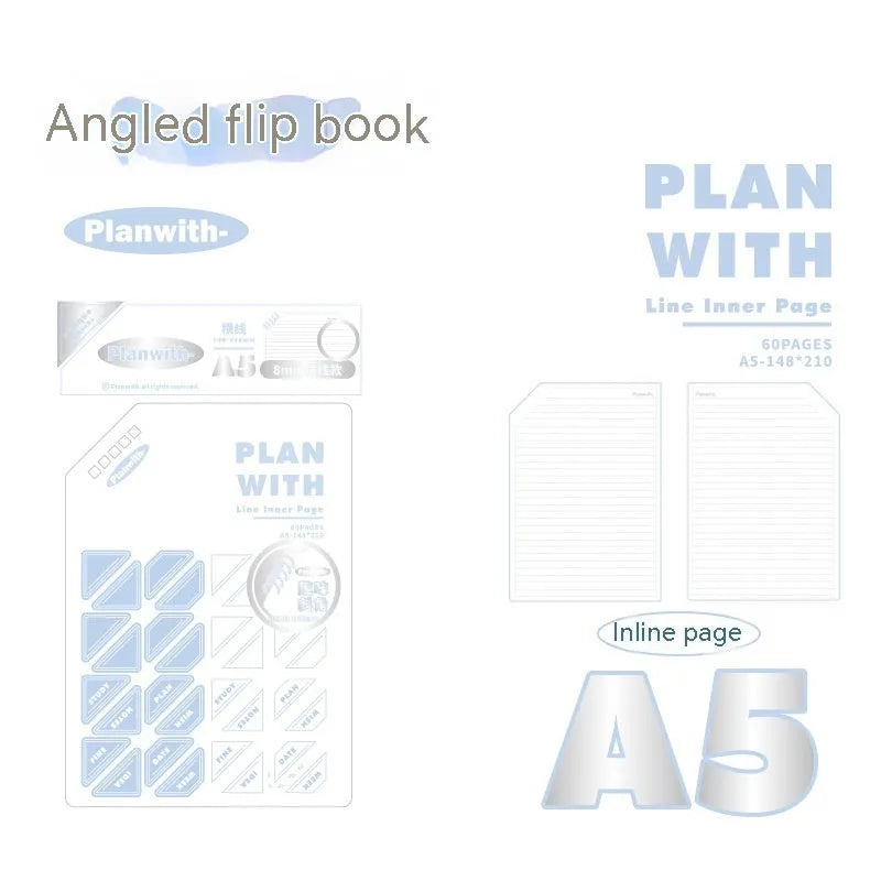 Artsy Ins style salt series student draft notebook with 60 sheets in A5 and B5 size options