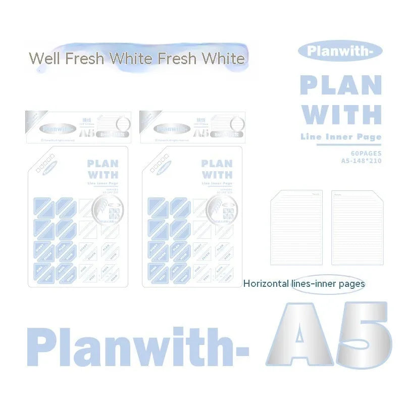 Artsy Ins style salt series student draft notebook with 60 sheets in A5 and B5 size options