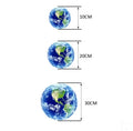 Glow in the dark 3D Earth planet wall sticker in 10cm, 20cm, and 30cm size options.