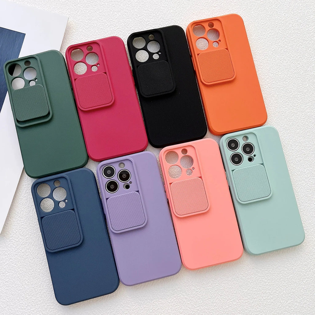 TPU phone case for iPhone in black with slim back cover and camera cutout