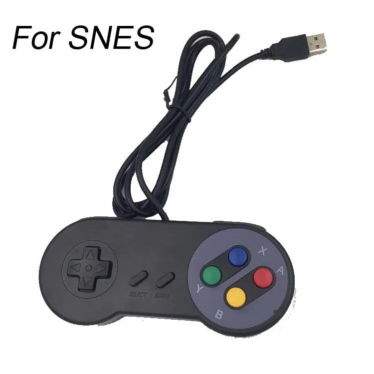 Black PC USB game controller with 1.5m cable and ABS construction