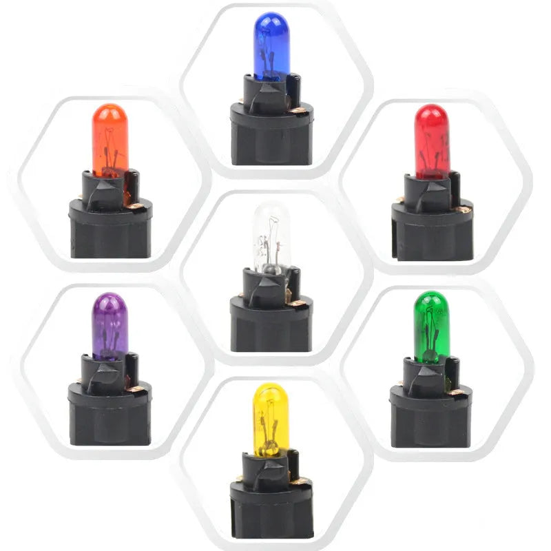 T5 12V 1.2W quartz glass car bubble meter indicator light for dashboard gauges