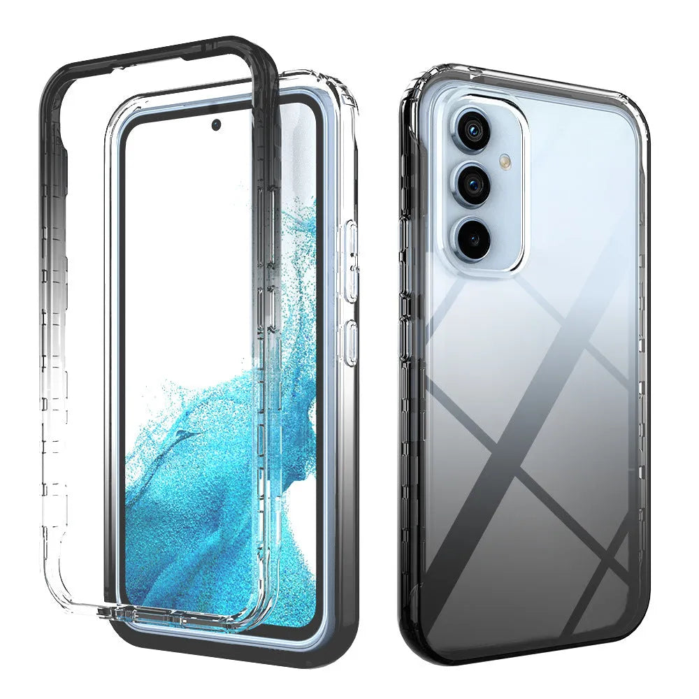 High permeability gradient TPU PC back cover phone case for Samsung Galaxy S20FE in black