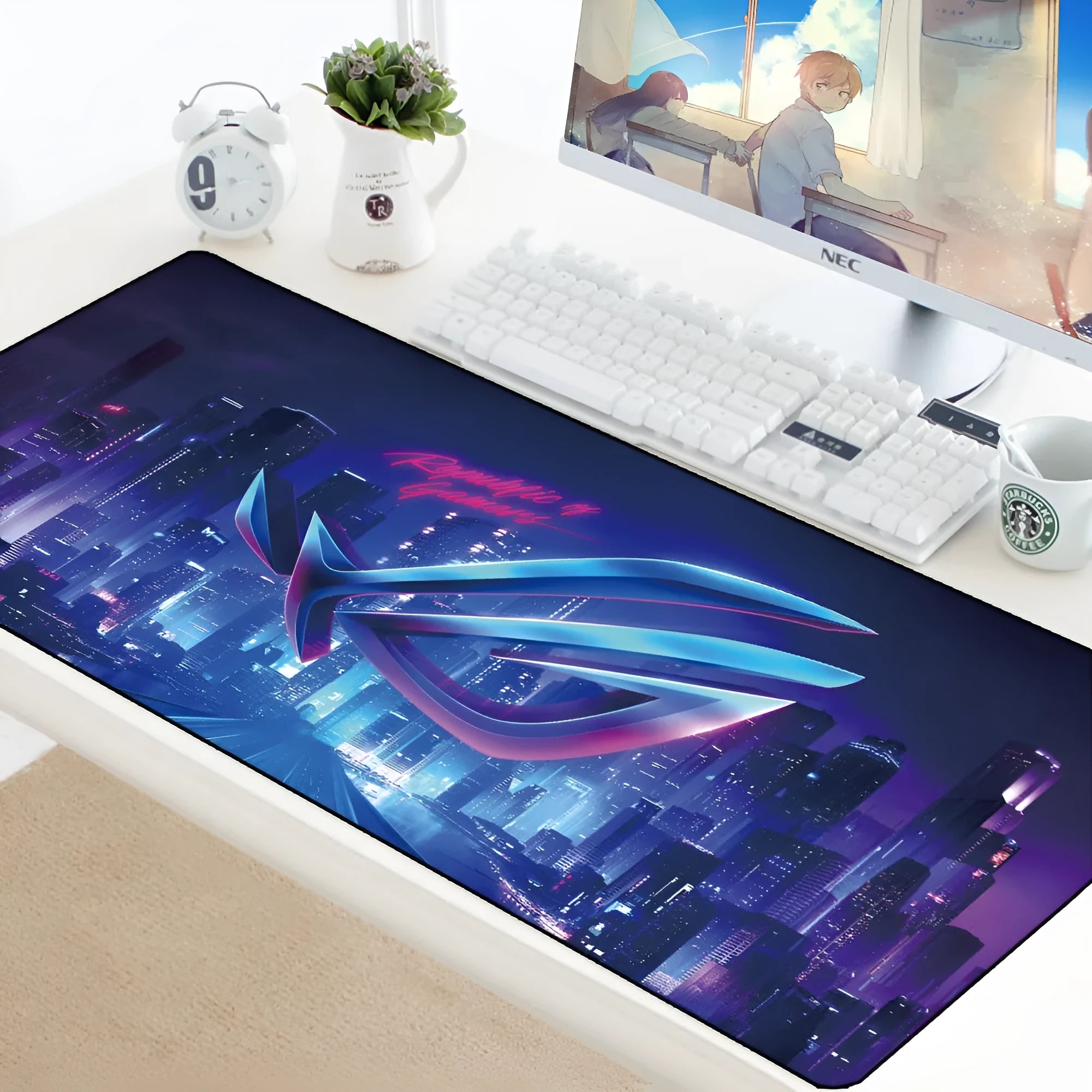 Country Edge extra large keyboard pad 800x300mm natural rubber base Jiaji cloth surface ROG style