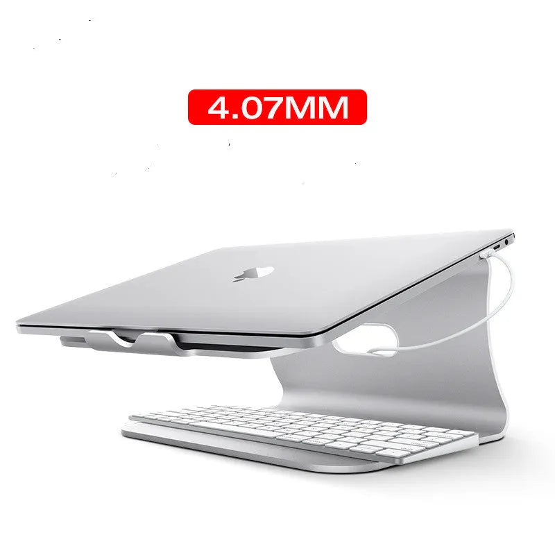Aluminium alloy rotary notebook cooling bracket with stripe-pattern 4.07mm thick plate in silver colour
