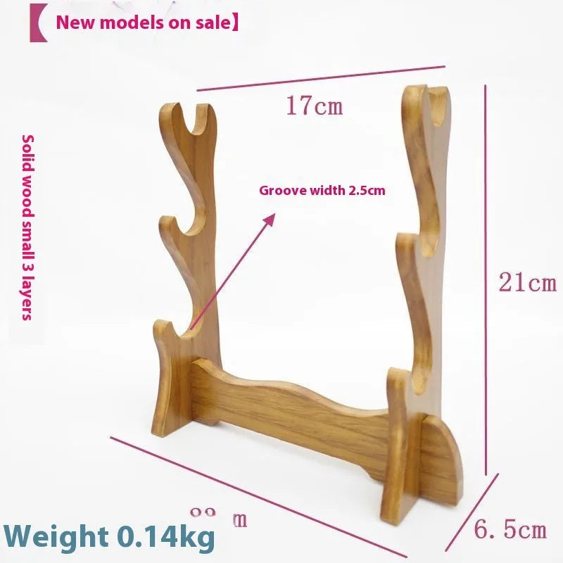 Handmade wooden multi-layer bracket shelf with Chinese style design for displaying decorations
