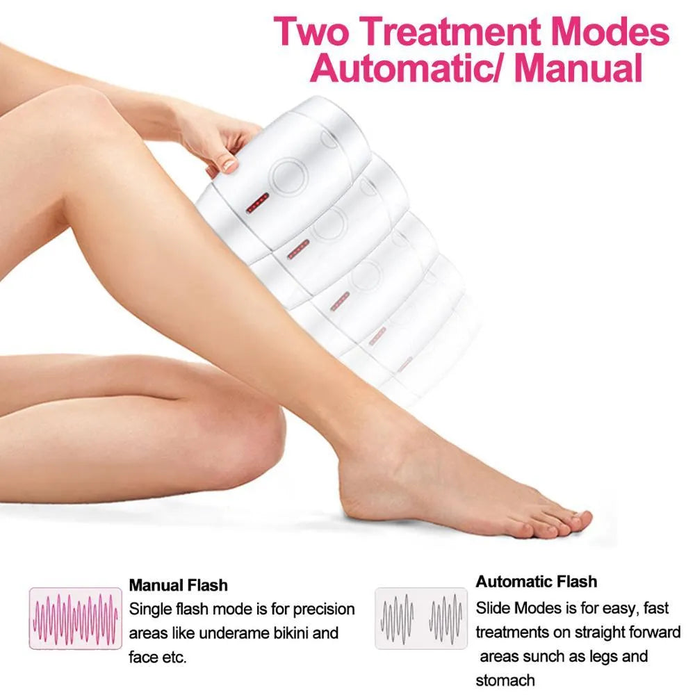 White home IPL laser hair removal device on a table