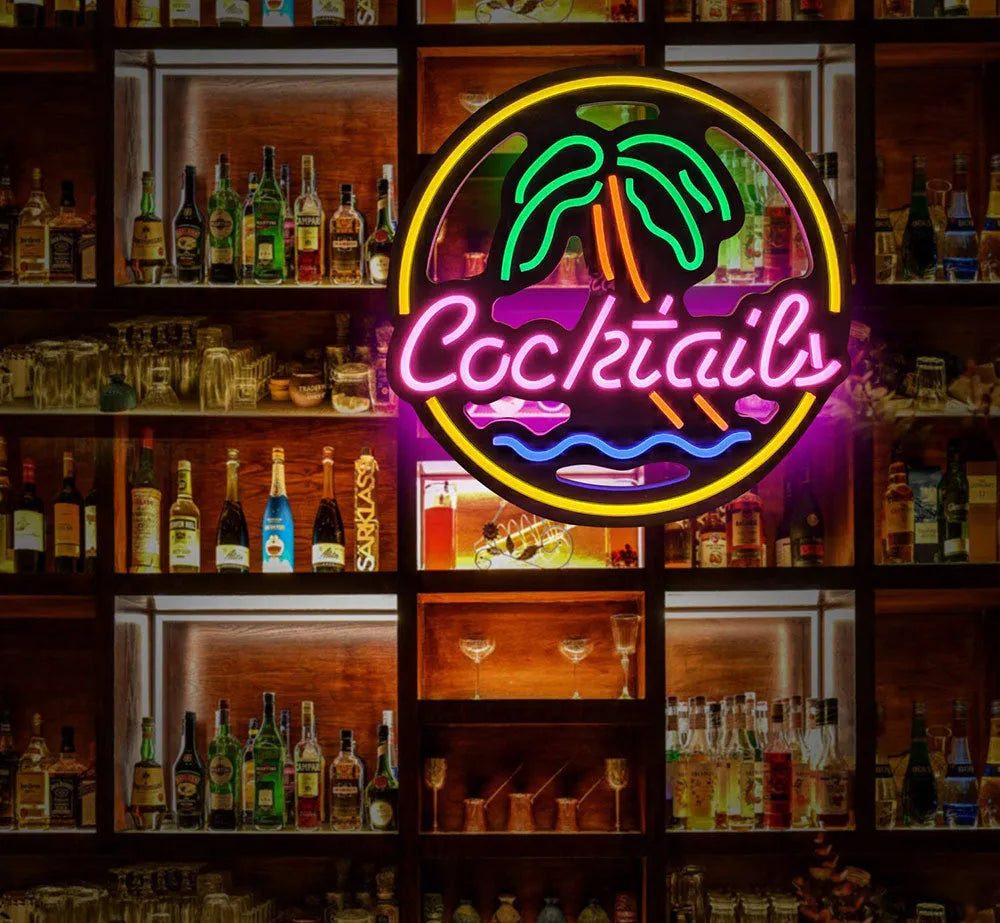 LED coffee neon billboard advertising light with high brightness mixed colour illumination
