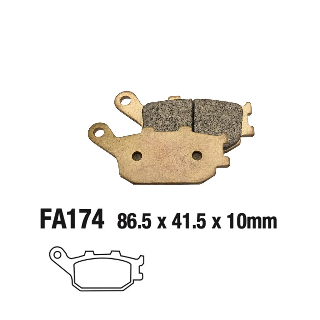 Sintered rear brake pad set for Honda CBR900RR, CBR929RR, and CBR954RR motorcycles