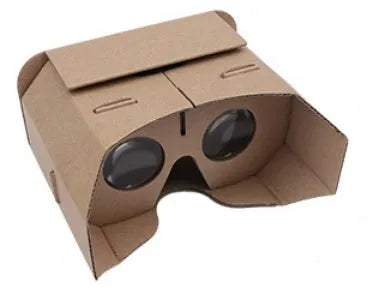 Carton virtual reality 3D glasses for mobile phones with photo colour design.