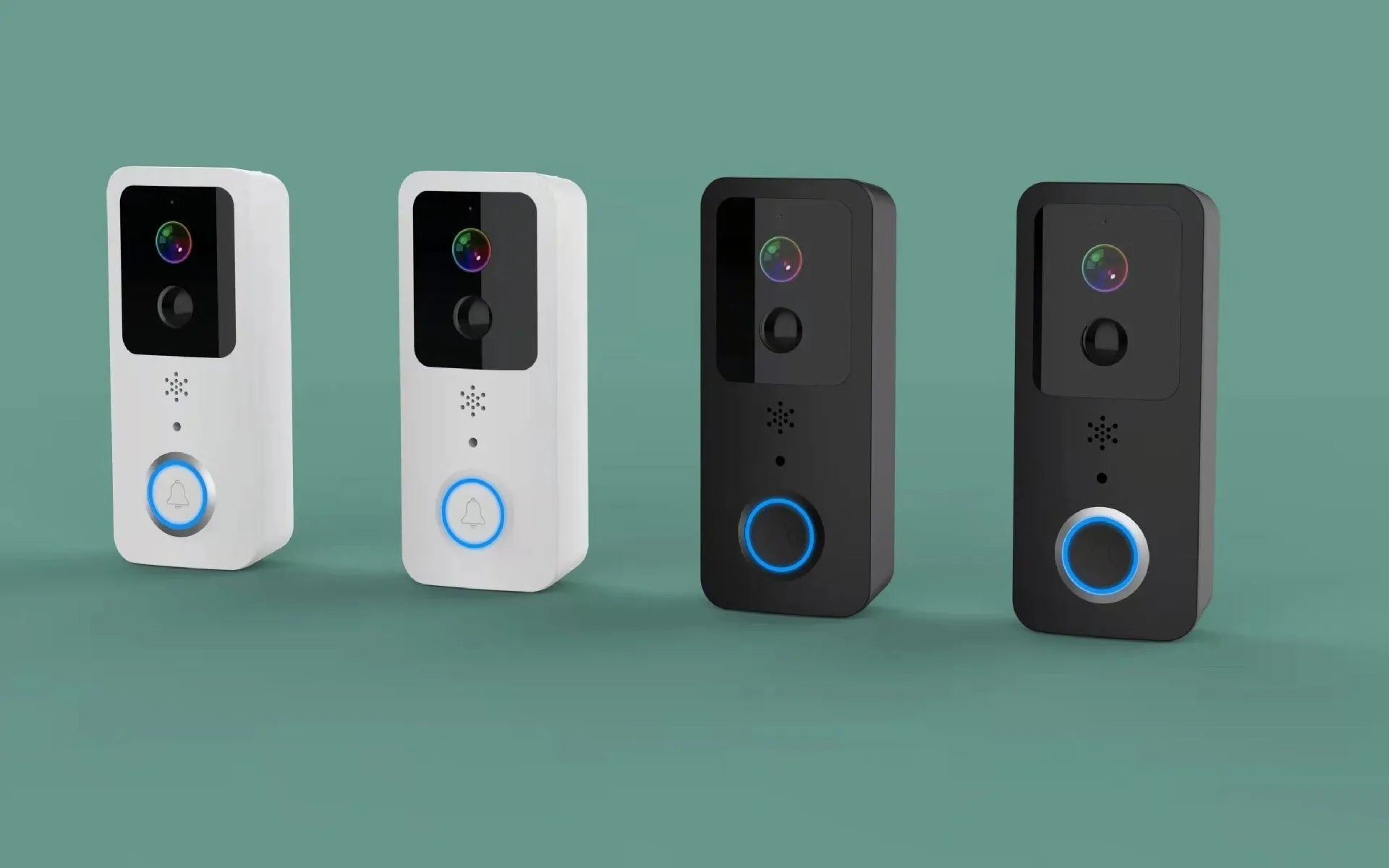 Waterproof smart visual doorbell intercom with HD video camera and battery power source