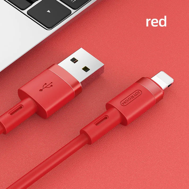 Type-C charging cable with straight connectors in five colour options