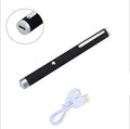 Three 5mW green laser pointer pens in black, camouflage and white finishes with high hardness body