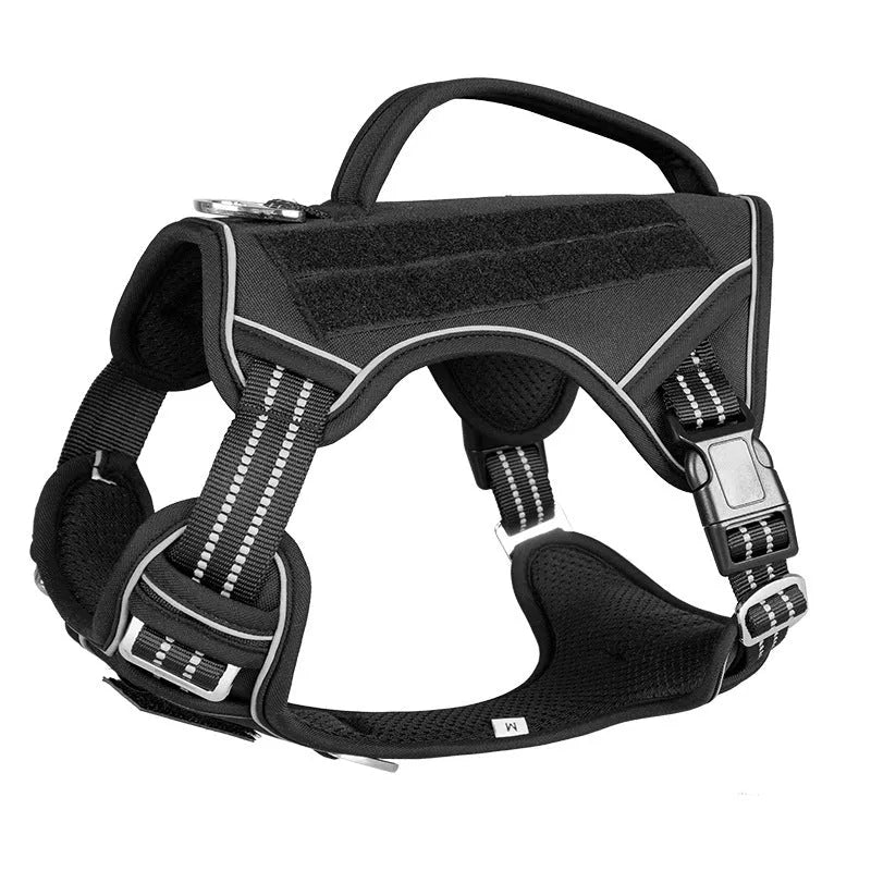 Oxford cloth tactical chest strap harness for search and rescue working dog in camouflage colour