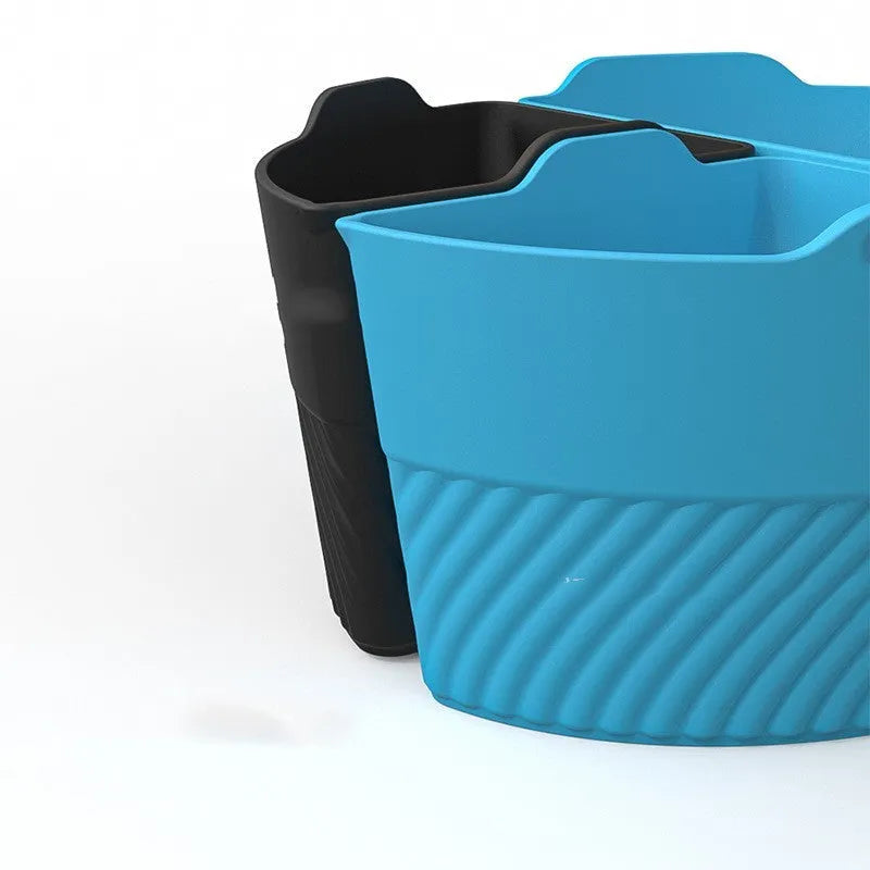 Silicone slow cooker liner non-stick pan easy clean pot liner modern simplicity Type A Gray Blue