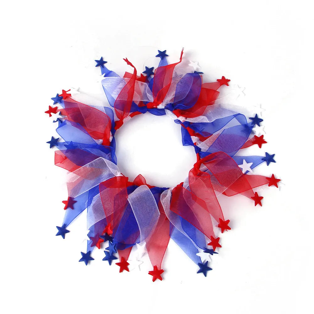 Tie-dye pattern dog collar in Halloween and Christmas colour styles made from cloth