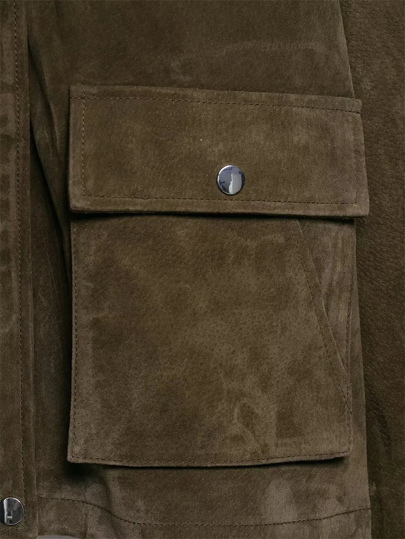 Women's black PU leather-look casual jacket in Japanese Korean style, regular fit.
