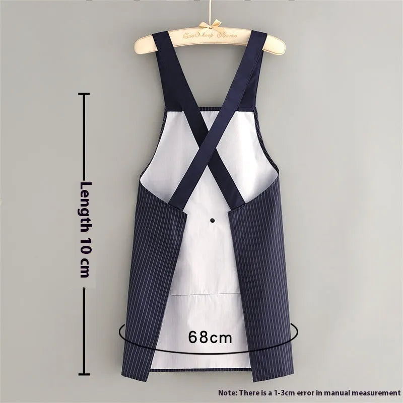 Polyester waterproof kitchen apron in various colours for household cooking protection