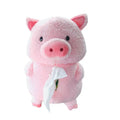 Cartoon lamb soft plush car tissue box organiser with decorative design for dashboard or home.