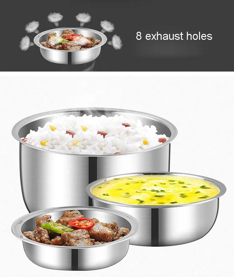 USB-powered electric lunch box showing 190mm dimensions and layered design
