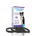 Four dog anxiety relief collars in different colours with adjustable 62cm TPR construction
