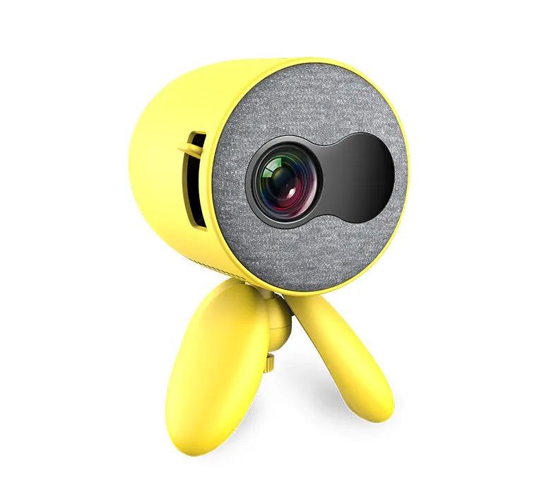YG220 1080P LED projector in yellow or white colour with front projection and compact 0.7kg design