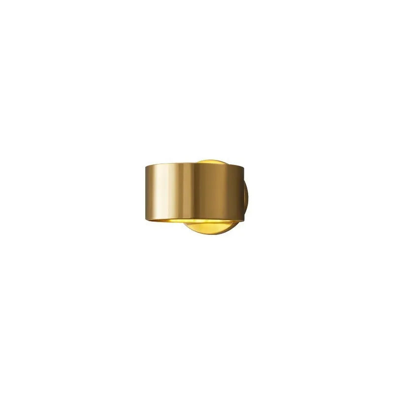 Copper wall lamp in gold or black finish with modern simple design for living room accent lighting